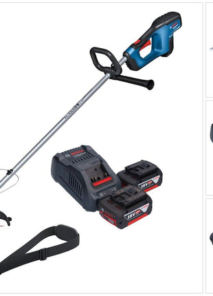 Bosch GRT 18V-33 Taille-bordures professionnel sans fil 18 V 330 mm sans balais + 2x batterie 5,0 Ah + kit chargeur