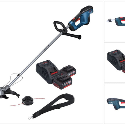 Bosch GFR 18V-23 Desbrozadora de batería profesional 18 V 230 mm sin escobillas + 2x baterías 6,0 Ah + cargador