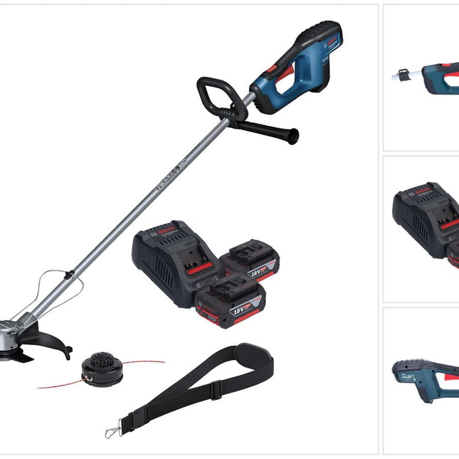 Bosch GFR 18V-23 Desbrozadora de batería profesional 18 V 230 mm sin escobillas + 2x baterías 6,0 Ah + cargador