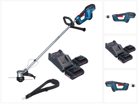 Bosch GRT 18V-33 Professional Akku Rasentrimmer 18 V 330 mm Brushless + 2x ProCORE Akku 4,0 Ah + Ladegerät