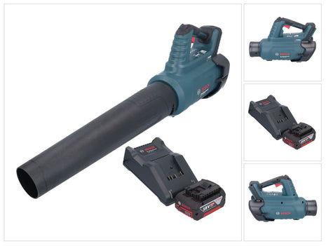 Bosch GBL 18V-750 Professional Souffleur sans fil 18 V BITURBO Brushless + 1x batterie 4,0 Ah + chargeur