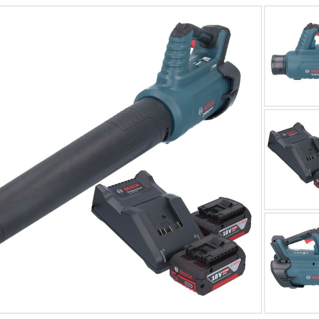 Bosch GBL 18V-750 Professional cordless blower 18 V BITURBO Brushless + 2x rechargeable battery 4.0 Ah + charger