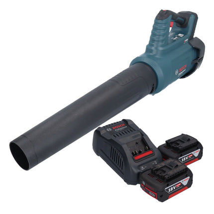 Bosch GBL 18V-750 Soffiatore professionale a batteria 18 V BITURBO Brushless + 2x batteria ricaricabile 5,0 Ah + caricabatterie
