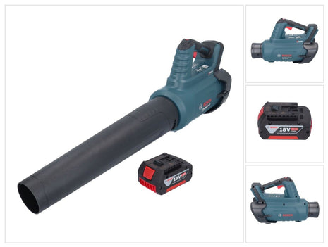 Bosch GBL 18V-750 Professional Akku Gebläse 18 V BITURBO Brushless + 1x Akku 6,0 Ah - ohne Ladegerät