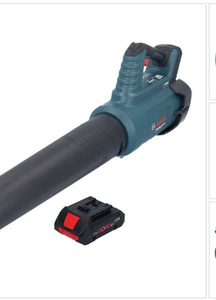 Bosch GBL 18V-750 Soplador de batería profesional 18 V BITURBO sin escobillas + 1x batería ProCORE 4,0 Ah - sin cargador