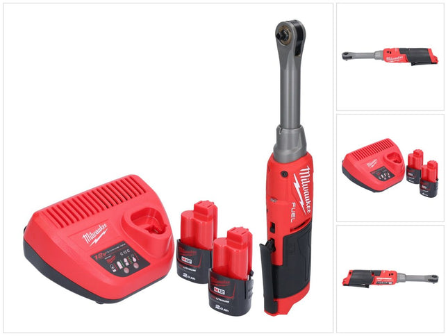 Milwaukee M12 FHIR14LR-202 cordless high-speed ratchet 12 V 47 Nm 1/4" brushless + 2x rechargeable battery 2.0 Ah + charger