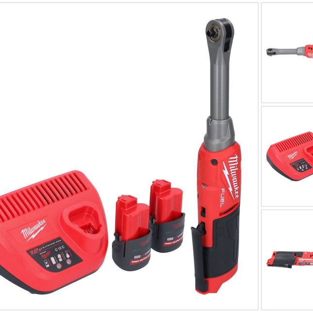 Milwaukee M12 FHIR14LR-252 Grzechotka szybkomocująca 12 V 47 Nm 1/4" bezszczotkowa + 2x akumulator 2,5 Ah + ładowarka
