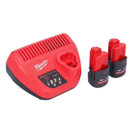 Milwaukee M12 FHIR14LR-252 Grzechotka szybkomocująca 12 V 47 Nm 1/4" bezszczotkowa + 2x akumulator 2,5 Ah + ładowarka