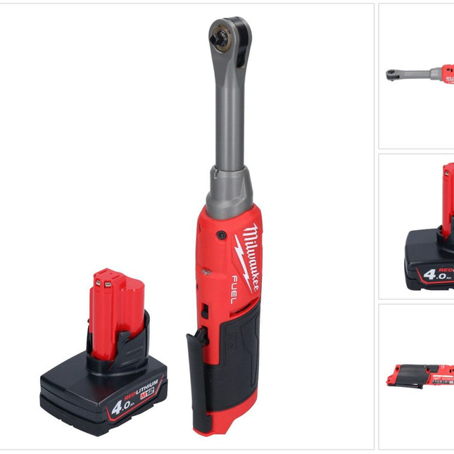 Milwaukee M12 FHIR14LR-401 akumulatorowa grzechotka szybkomocująca 12 V 47 Nm 1/4" bezszczotkowa + 1x akumulator 4,0 Ah - bez ładowarki