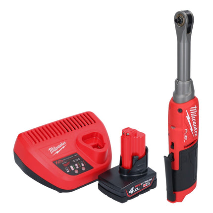 Milwaukee M12 FHIR14LR-401 batería de trinquete de alta velocidad 12 V 47 Nm 1/4" sin escobillas + 1x batería 4,0 Ah + cargador
