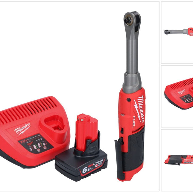Milwaukee M12 FHIR14LR-601 carraca de alta velocidad a batería 12 V 47 Nm 1/4" sin escobillas + 1x batería 6,0 Ah + cargador