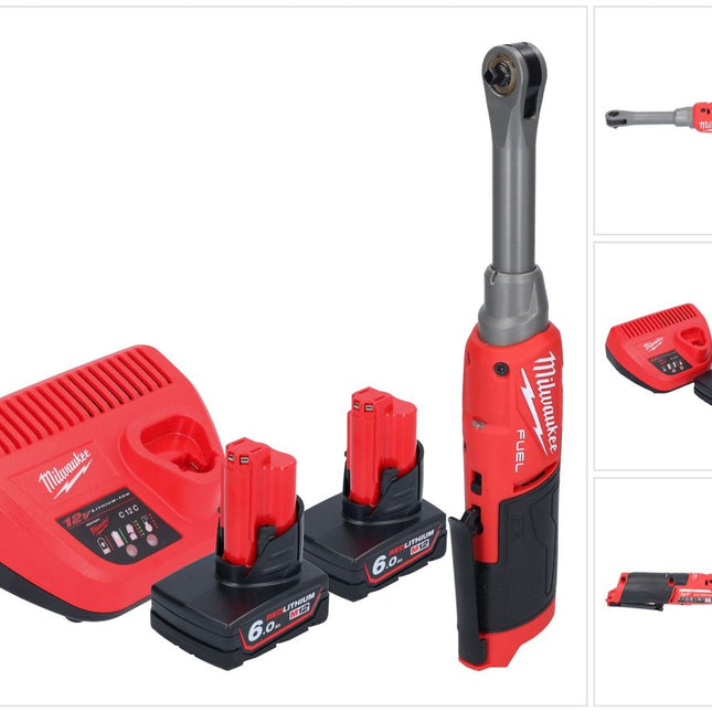 Milwaukee M12 FHIR14LR-602 carraca de alta velocidad a batería 12 V 47 Nm 1/4" sin escobillas + 2x batería 6,0 Ah + cargador
