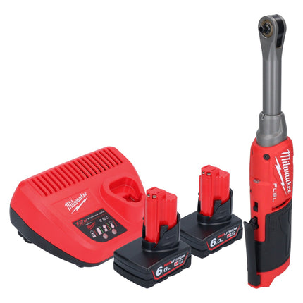 Milwaukee M12 FHIR14LR-602 carraca de alta velocidad a batería 12 V 47 Nm 1/4" sin escobillas + 2x batería 6,0 Ah + cargador