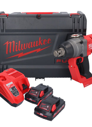 Milwaukee M18 ONEFHIWF1-302X Akumulatorowy klucz udarowy 18 V 2033 Nm 1″ bezszczotkowy + 2x akumulator 3,0 Ah + ładowarka + pudełko HD