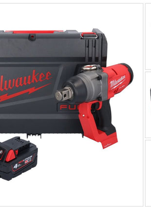 Milwaukee M18 ONEFHIWF1-401X Akumulatorowy klucz udarowy 18 V 2033 Nm 1″ bezszczotkowy + 1x akumulator 4,0 Ah + skrzynka HD - bez ładowarki