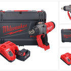 Llave de impacto inalámbrica Milwaukee M18 ONEFHIWF1-401X 18 V 2033 Nm 1″ sin escobillas + 1x batería 4,0 Ah + cargador + caja HD