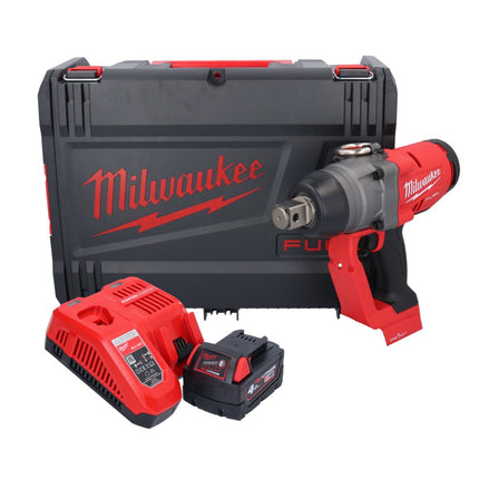 Llave de impacto inalámbrica Milwaukee M18 ONEFHIWF1-401X 18 V 2033 Nm 1″ sin escobillas + 1x batería 4,0 Ah + cargador + caja HD