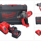 Llave de impacto inalámbrica Milwaukee M18 ONEFHIWF1-402X 18 V 2033 Nm 1″ sin escobillas + 2x batería 4,0 Ah + cargador + caja HD