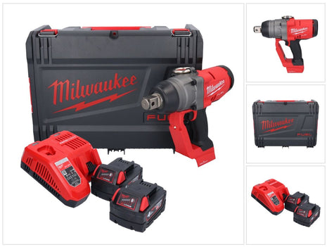 Milwaukee M18 ONEFHIWF1-402X Akku Schlagschrauber 18 V 2033 Nm 1″ Brushless + 2x Akku 4,0 Ah + Ladegerät + HD Box