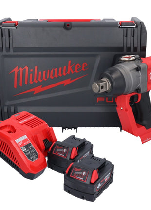 Clé à chocs sans fil Milwaukee M18 ONEFHIWF1-402X 18 V 2033 Nm 1″ brushless + 2x batterie 4,0 Ah + chargeur + boîtier HD