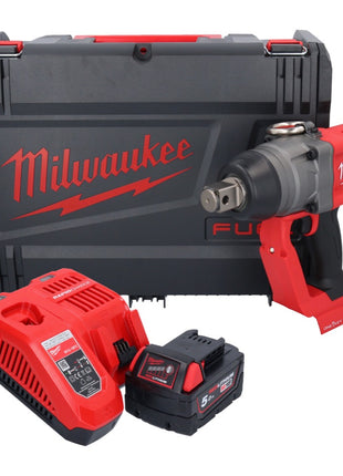 Clé à chocs sans fil Milwaukee M18 ONEFHIWF1-501X 18 V 2033 Nm 1″ brushless + 1x batterie 5,0 Ah + chargeur + boîtier HD