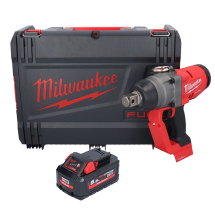 Milwaukee M18 ONEFHIWF1-551X Llave de impacto inalámbrica 18 V 2033 Nm 1″ sin escobillas + 1x batería 5,5 Ah + caja HD - sin cargador