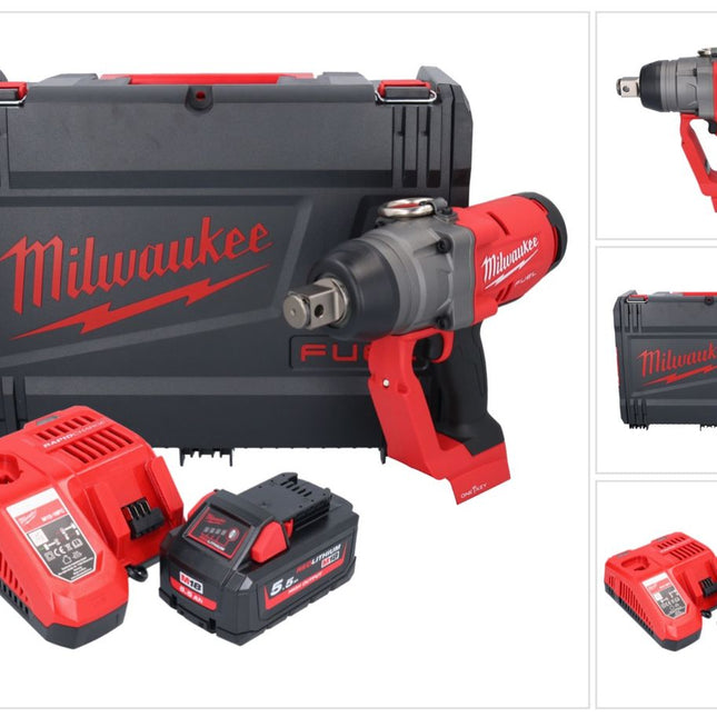 Milwaukee M18 ONEFHIWF1-551X Akumulatorowy klucz udarowy 18 V 2033 Nm 1″ bezszczotkowy + 1x akumulator 5,5 Ah + ładowarka + pudełko HD
