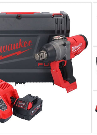 Clé à chocs sans fil Milwaukee M18 ONEFHIWF1-601X 18 V 2033 Nm 1″ brushless + 1x batterie 6,0 Ah + chargeur + boîtier HD