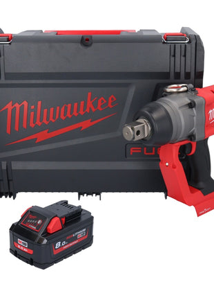 Milwaukee M18 ONEFHIWF1-801X Llave de impacto inalámbrica 18 V 2033 Nm 1″ sin escobillas + 1x batería 8,0 Ah + caja HD - sin cargador