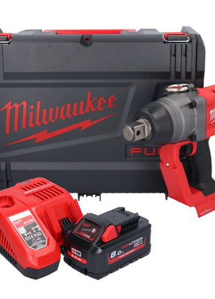 Milwaukee M18 ONEFHIWF1-801X Llave de impacto inalámbrica 18 V 2033 Nm 1″ sin escobillas + 1x batería 8,0 Ah + cargador + caja HD