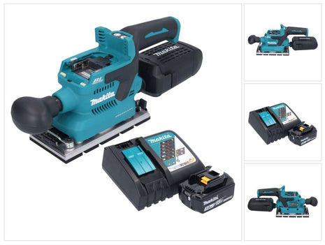 Makita DBO 381 RF1U Akumulatorowa szlifierka oscylacyjna 18 V 93 x 185 mm bezszczotkowa + 1x akumulator 3,0 Ah + ładowarka