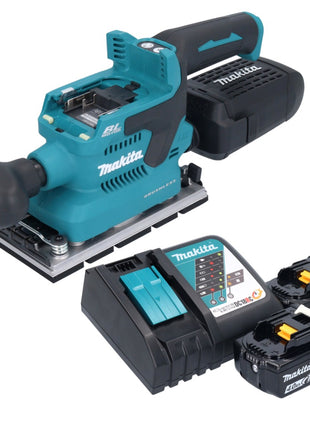 Makita DBO 381 RMU Ponceuse vibrante sans fil 18 V 93 x 185 mm Brushless + 2x batterie 4,0 Ah + chargeur