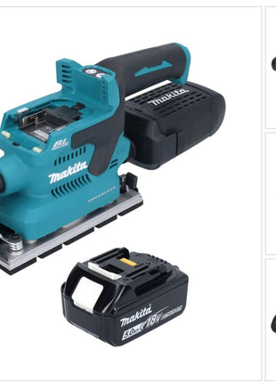 Makita DBO 381 T1U Ponceuse vibrante sans fil 18 V 93 x 185 mm Brushless + 1x batterie 5,0 Ah - sans chargeur