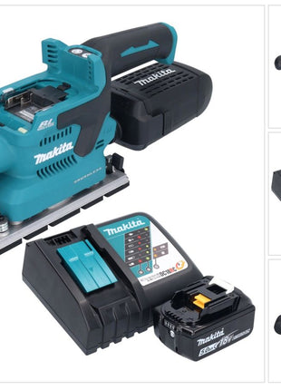 Makita DBO 381 RT1U Akku Schwingschleifer 18 V 93 x 185 mm Brushless + 1x Akku 5,0 Ah + Ladegerät