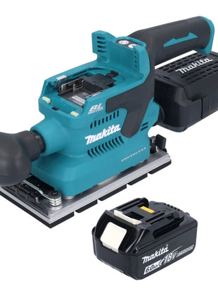 Makita DBO 381 G1U Akumulatorowa szlifierka oscylacyjna 18 V 93 x 185 mm bezszczotkowa + 1x akumulator 6,0 Ah - bez ładowarki