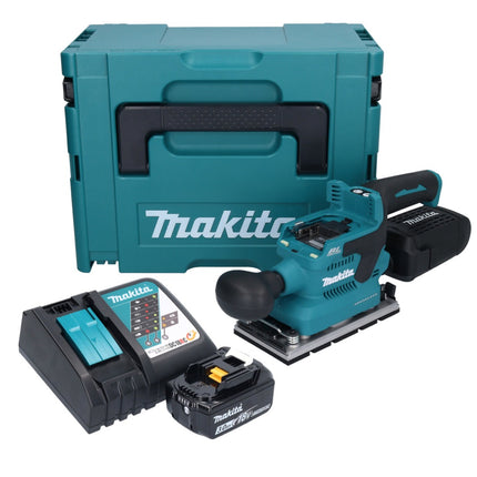 Makita DBO 381 RF1JU 18 V 93 x 185 mm Vibrofinitrice a batteria senza spazzole + 1x batteria 3,0 Ah + caricabatterie + Makpac