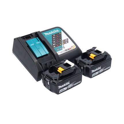 Makita DBO 381 RMJU 18 V 93 x 185 mm Levigatrice vibrante a batteria senza spazzole + 2x batteria 4,0 Ah + caricabatterie + Makpac