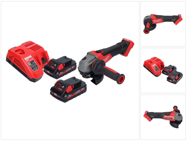 Milwaukee M18 FSAG125X-302 Cordless angle grinder 18 V 125 mm brushless + 2x rechargeable battery 3.0 Ah + charger