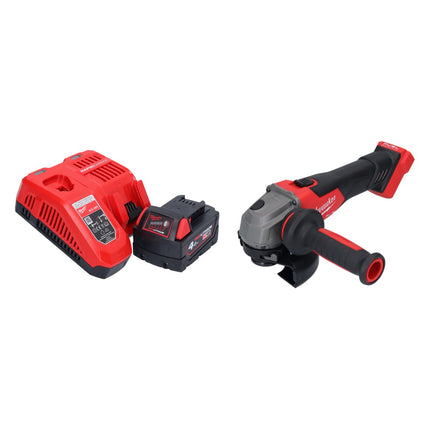 Milwaukee M18 FSAG125X-401 Amoladora angular sin cable 18 V 125 mm sin escobillas + 1x batería 4.0 Ah + cargador
