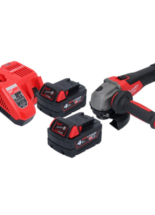 Amoladora angular a batería Milwaukee M18 FSAG125X-402 18 V 125 mm sin escobillas + 2x baterías 4,0 Ah + cargador