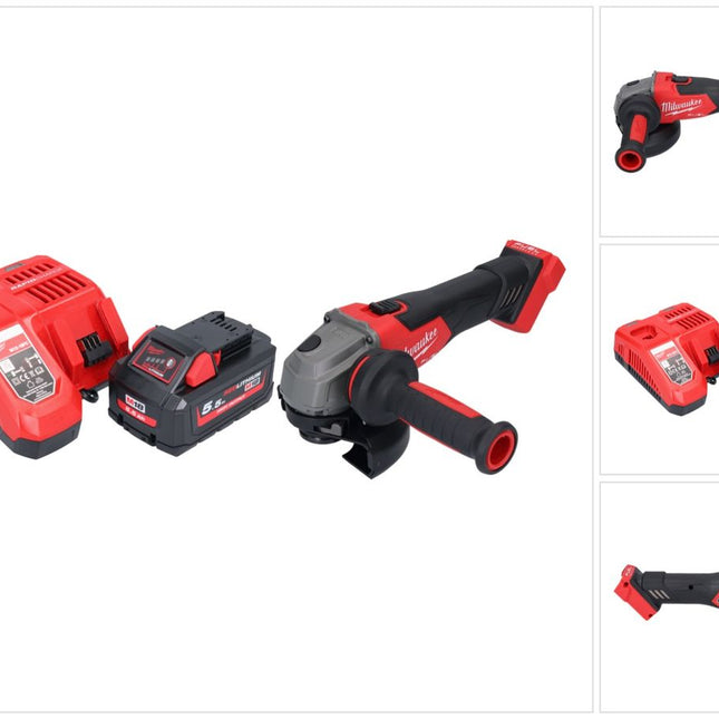 Milwaukee M18 FSAG125X-551 Amoladora angular sin cable 18 V 125 mm sin escobillas + 1x batería 5,5 Ah + cargador