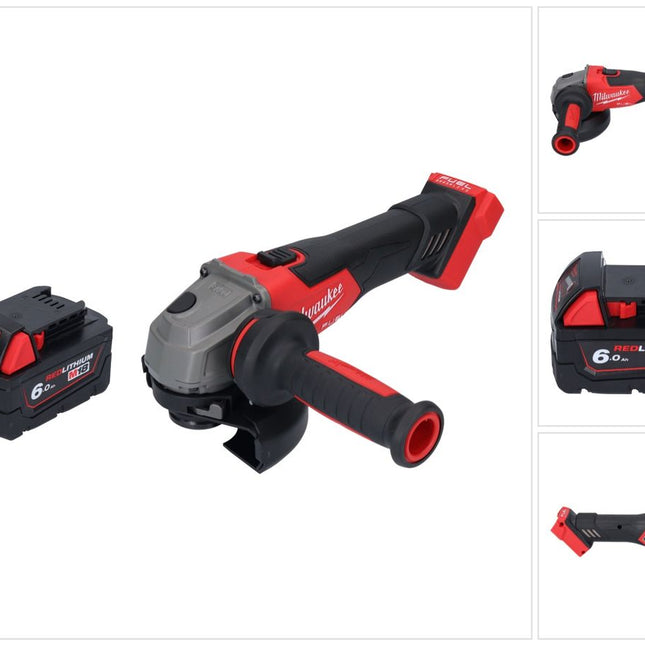 Amoladora angular a batería Milwaukee M18 FSAG125X-601 18 V 125 mm sin escobillas + 1x batería 6,0 Ah - sin cargador