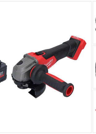 Milwaukee M18 FSAG125X-801 Akumulatorowa szlifierka kątowa 18 V 125 mm bezszczotkowa + 1x akumulator 8,0 Ah - bez ładowarki