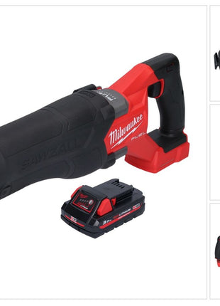 Milwaukee M18 FSZ-301 akumulatorowa pilarka szablasta 18 V bezszczotkowa + 1x akumulator 3,0 Ah - bez ładowarki