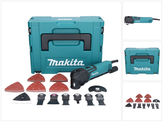 Makita TM 3010 CX3J herramienta multifunción 320 W OIS / Starlock + 59 pcs. kit de accesorios + Makpac