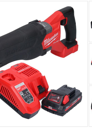 Milwaukee M18 FSZ-301 akumulatorowa pilarka szablasta 18 V bezszczotkowa + 1x akumulator 3,0 Ah + ładowarka