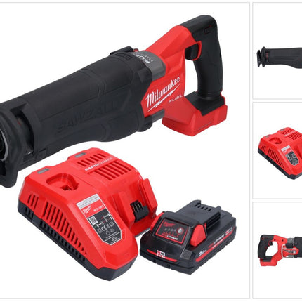 Sierra de sable sin cable Milwaukee M18 FSZ-301 18 V sin escobillas + 1x batería 3.0 Ah + cargador