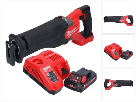 Milwaukee M18 FSZ-301 akumulatorowa pilarka szablasta 18 V bezszczotkowa + 1x akumulator 3,0 Ah + ładowarka