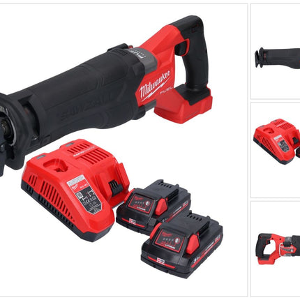 Milwaukee M18 FSZ-302 cordless reciprocating saw 18 V brushless + 2x 3.0 Ah battery + charger