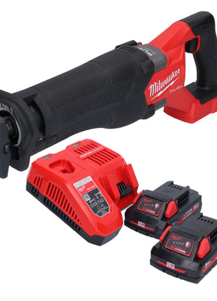 Milwaukee M18 FSZ-302 Scie sabre Recipro sans fil 18 V Brushless batterie + 2x 3.0 Ah batterie + chargeur